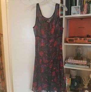 Forever 21 chiffon button up floral dress